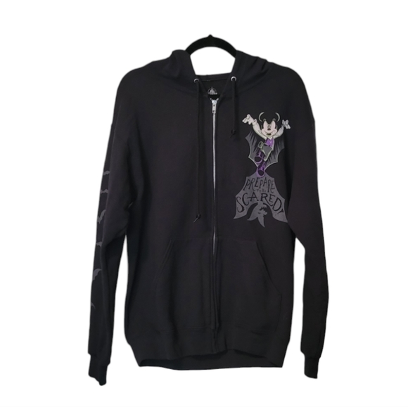 Disney Tops - DISNEY Halloween 2019 Black Hooded Zip Up Size M